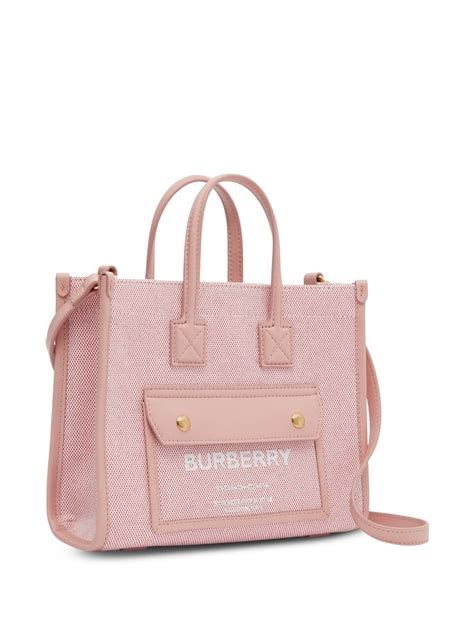 burberry logo printed tote